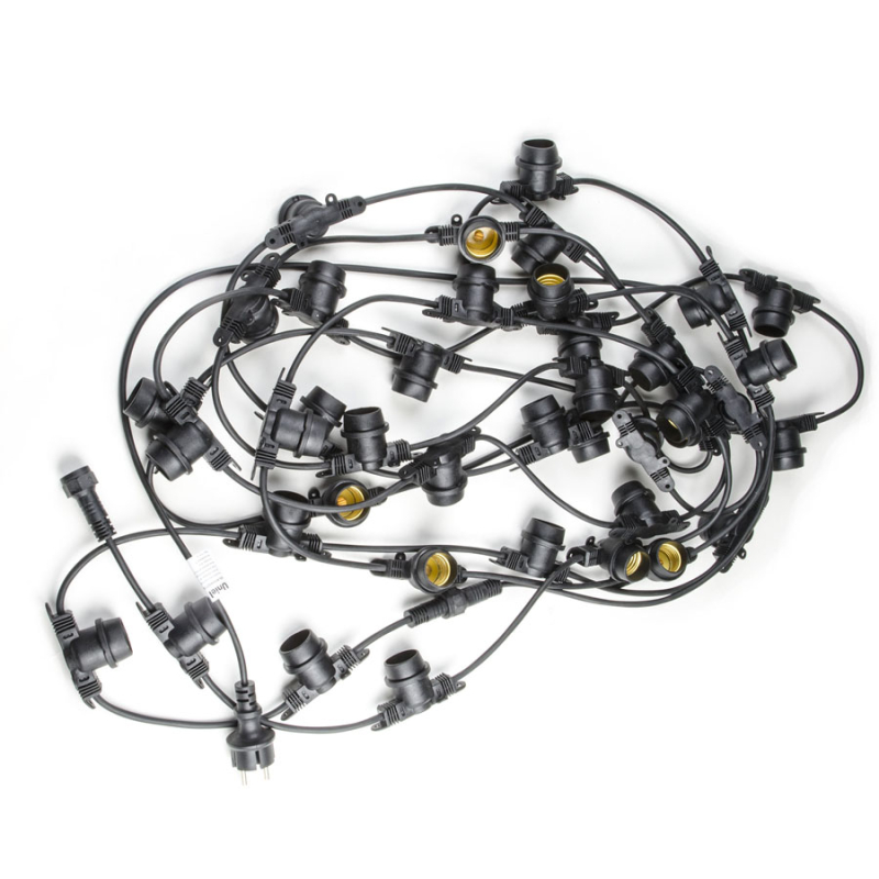 Уличная гирлянда Uniel UDL-K120 200/E27/100M IP65 BLACK BELT-LIGHT