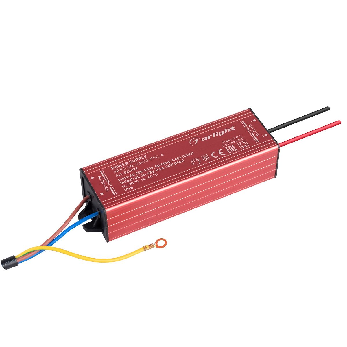 Блок питания Arlight ARPJ-SN-63600-PFC-A (36W, 34-63V, 600mA) 043072