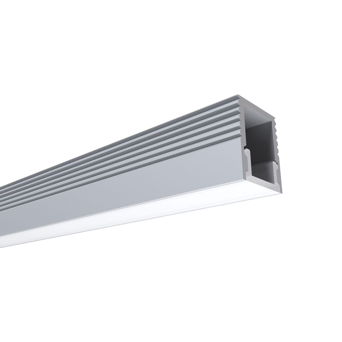 Профиль алюминиевый (рассеиватель белый матовый, заглушки - 2шт., крепеж - 8шт.) Apeyron 08-38-4