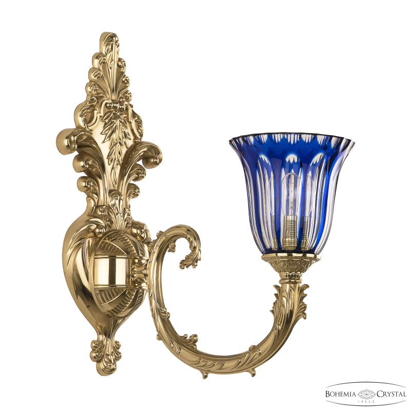 Бра Bohemia Ivele Crystal Florence 7109B15/1/210 G P2 U Clear-Blue/H-1H