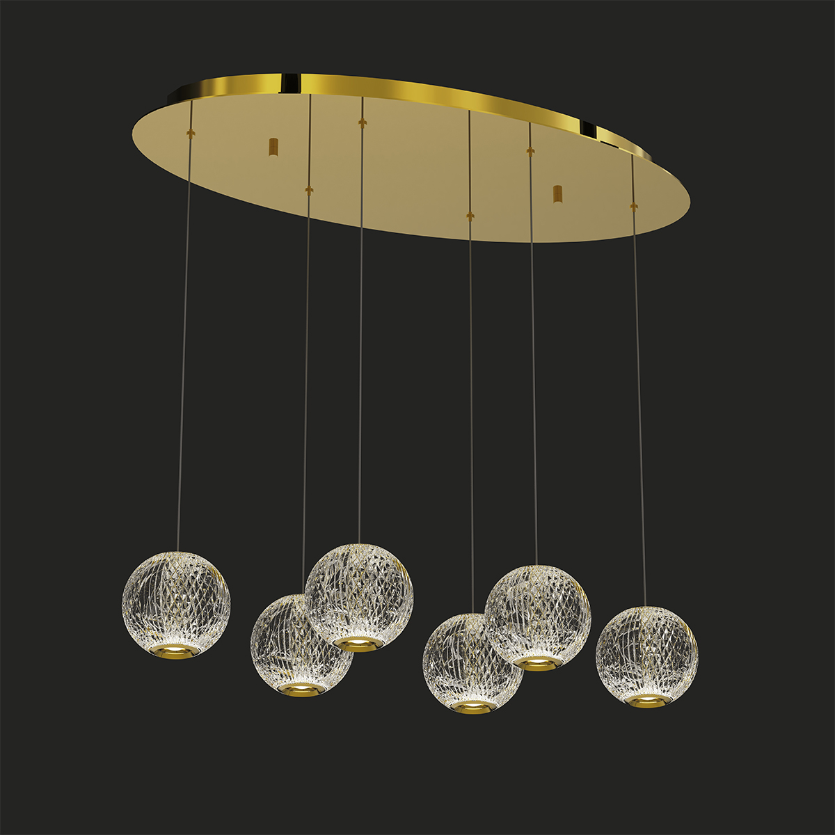 Подвесная люстра DeLight Collection Elliot Diamante MD20001012-6A gold Подвесная люстра DeLight Collection Elliot Diamante MD20001012-6A gold