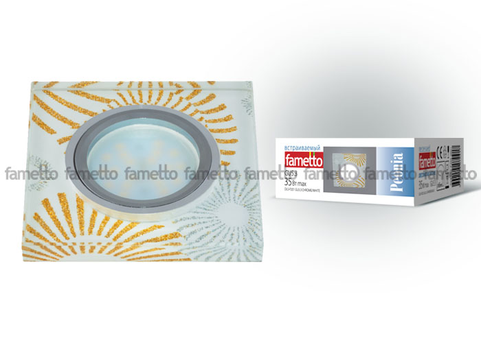 Встраиваемый светильник Fametto Peonia DLS-P201 GU5.3 CHROME/WHITE Встраиваемый светильник Fametto Peonia DLS-P201 GU5.3 CHROME/WHITE