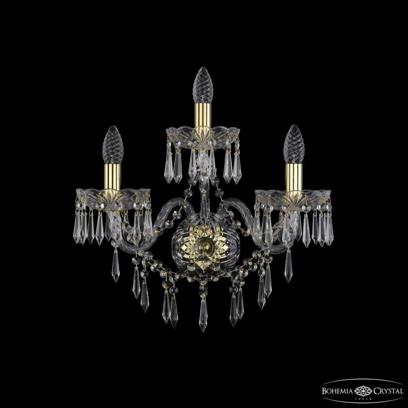 Бра Bohemia Ivele Crystal 1403B/2+1/195/XL G Бра Bohemia Ivele Crystal 1403B/2+1/195/XL G