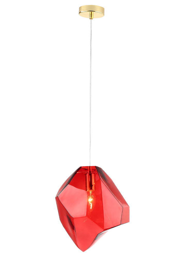 Подвесной светильник Crystal Lux NUESTRO SP1 GOLD/RED Подвесной светильник Crystal Lux NUESTRO SP1 GOLD/RED