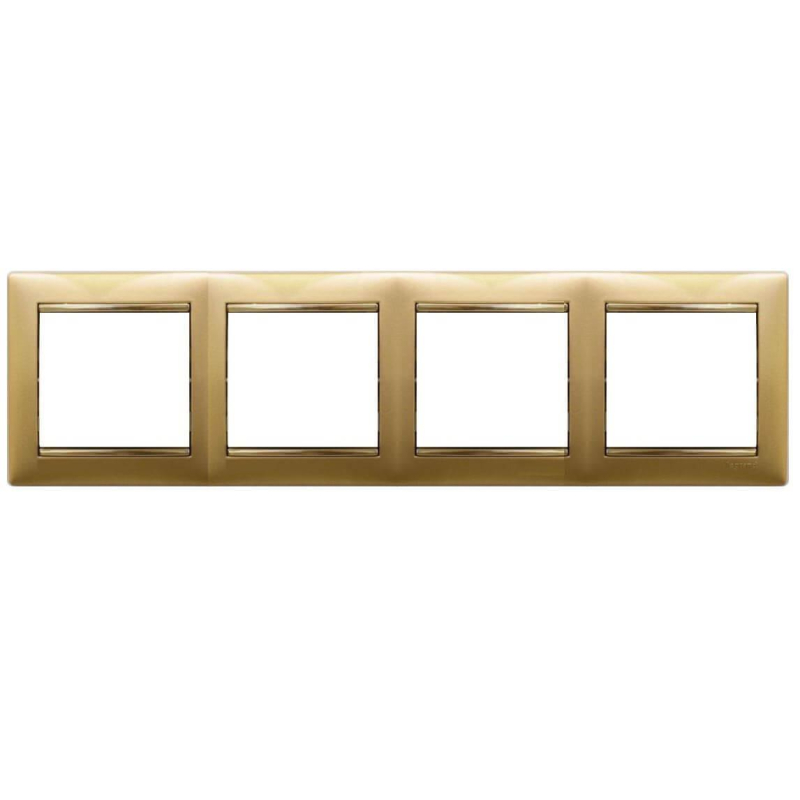 Рамка 4-постовая Legrand Valena матовое золото 770304