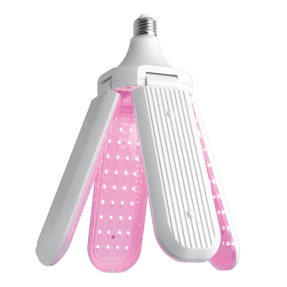 Лампа светодиодная 4-х лепестковая Feron LB-7000 E27 40W красно-синий спектр 48445 Лампа светодиодная 4-х лепестковая Feron LB-7000 E27 40W красно-синий спектр 48445