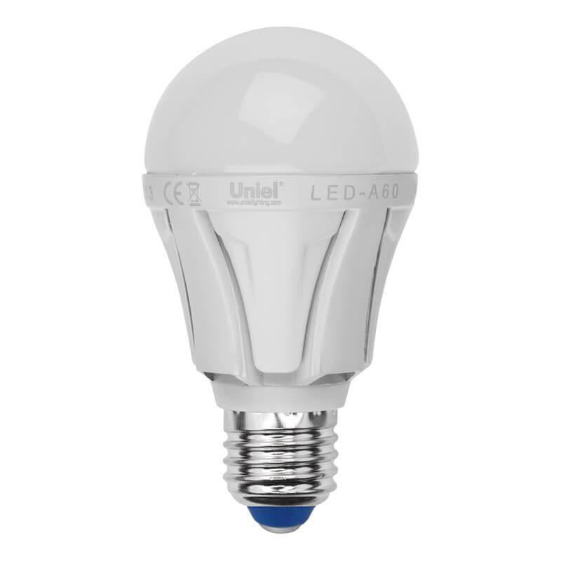 Лампа светодиодная (UL-00002005) Uniel E27 12W 6500K матовая LED-A60 12W/DW/E27/FR PLP01WH