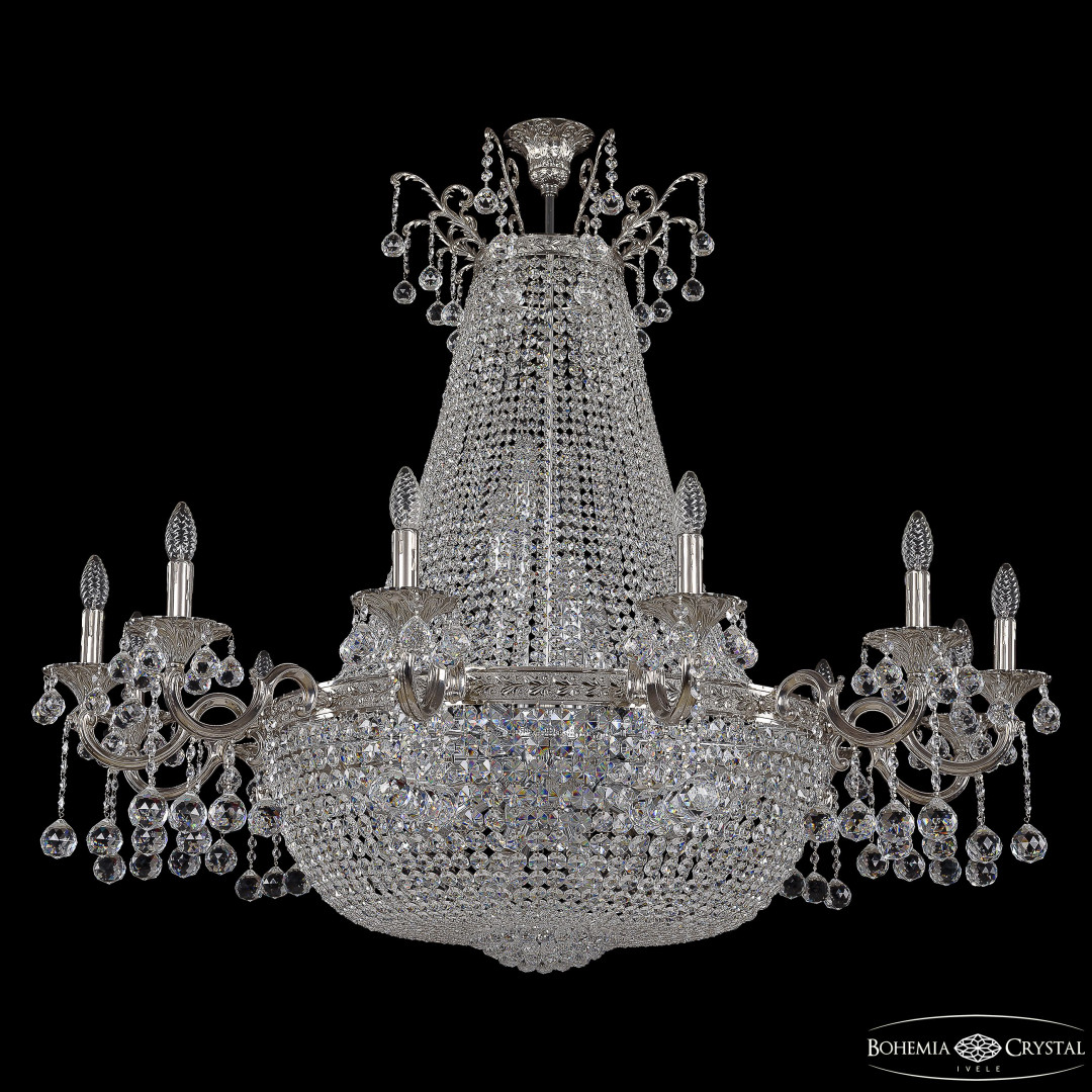 Потолочная люстра Bohemia Ivele Crystal 2228H201/12/123IV/Y1 Ni