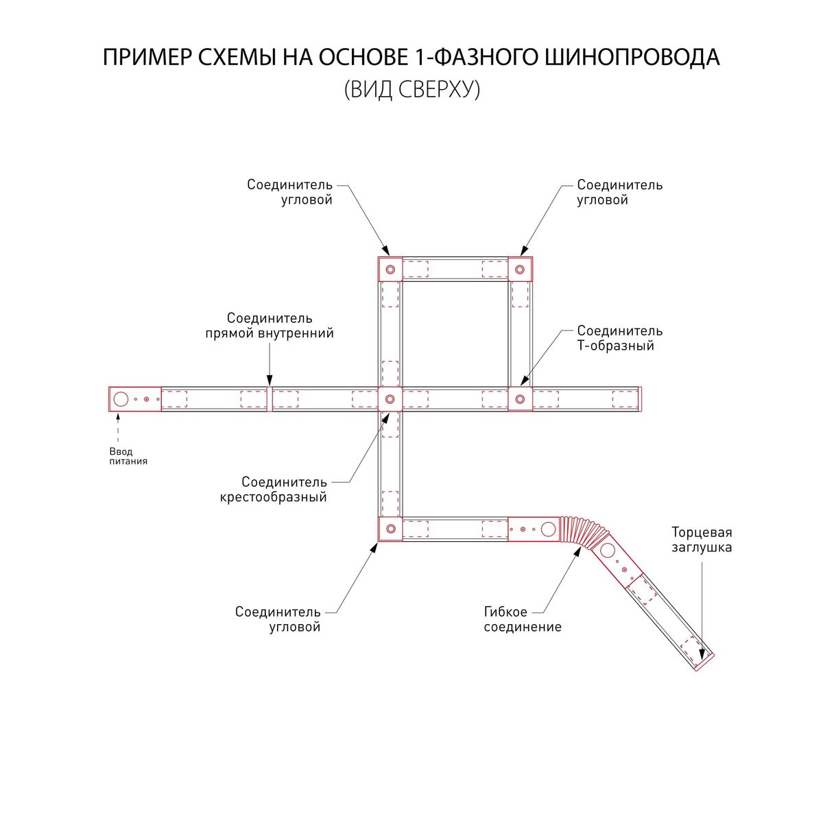 Встраиваемый однофазный шинопровод Elektrostandard Track Rail WH Recessed 4690389178511