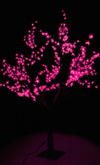 Дерево светодиодное "Сакура", розовое, 450LED, 1.5м, 36V, 30W, трансф. в компл, IP65