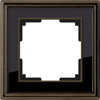 Рамка на 1 пост, бронза/черный, металл, Palacio, WL17-Frame-01