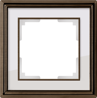 Рамка на 1 пост, бронза/белый, Palacio, WL17-Frame-01