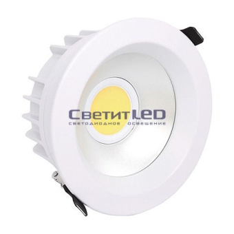 Светильник LED встраиваемый, круг, белый, 20W, 220V, нейтральный 4200К, 1200Lm, HL697L
