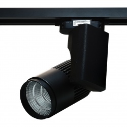Светодиодный светильник трековый, 2-х проводной, 220V, 20W, 4200К, черный, 1560Lm