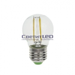 Лампа LED E27 (шар), 7W, 220V, нейтральный 4500К, 540Lm, филаментная