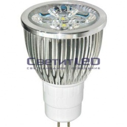 Лампа LED GU5,3(MR16), 5W, 220V, нейтральный 4000К, 400Lm