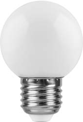 Лампа мат LED E27 Шар 220В 01Вт Белый 2700К(Теплый) 80Лм D45х70мм (Для Белт Лайта)