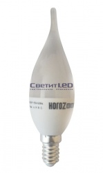 Лампа LED E14(cвеча на ветру), 7W, 220V, нейтральный 4200К, 560Lm