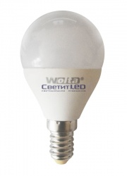 Лампа LED E14(шар), 7.5W, 220V, теплый 3000К, 675Lm