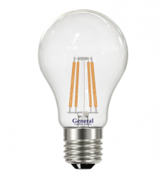 Лампа LED E27(груша), 8w, 220V, теплый 2700К, 720Lm, филаментная