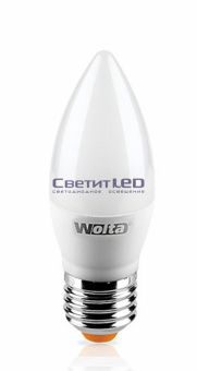 Лампа LED E27(свеча), 6W, 220V, нейтральный 4000K, 500Lm