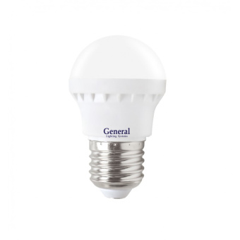 Лампа LED E27(шар), 5W, 220V, нейтральный 4500К, 380Lm